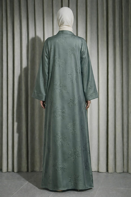 Abaya Dubai Luxe Vert sauge