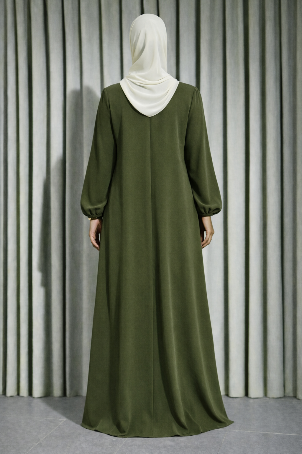Robe Longue vert kaki – vue détail
