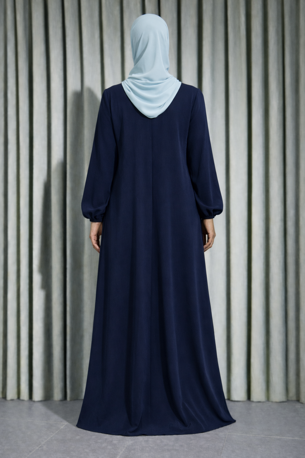 Robe Longue bleu marine – vue détail