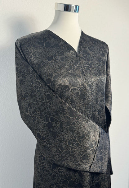 Abaya Dubai Luxe Noir satiné – photo 5