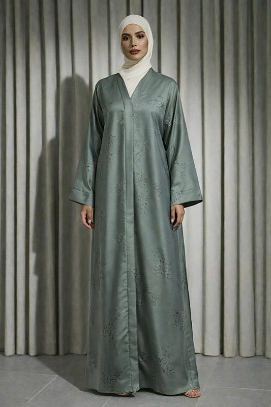Abaya Dubai Luxe Vert sauge