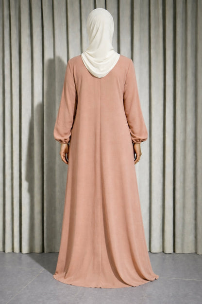 Robe Longue Saumon – vue détail
