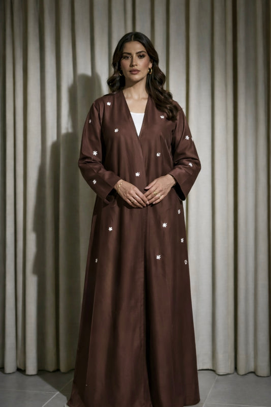 Abaya Dubai Luxe Marron