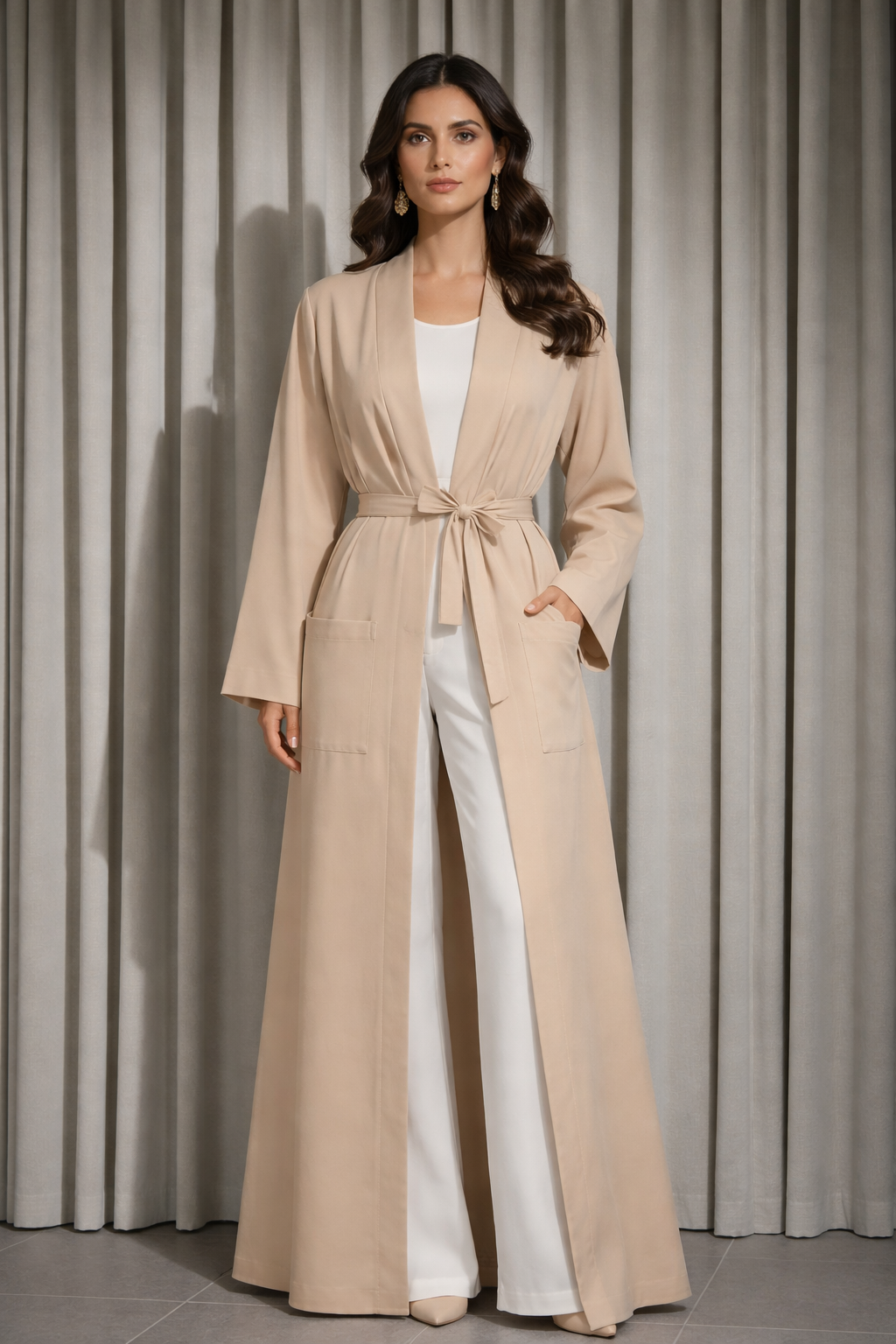 Kimono abaya beige – Kimono beige mode modeste