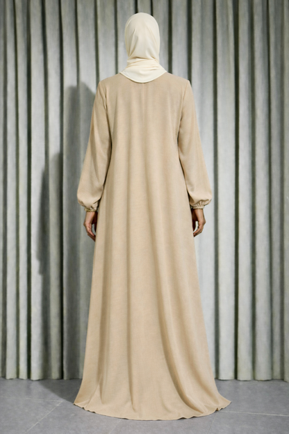Robe Longue beige – vue détail