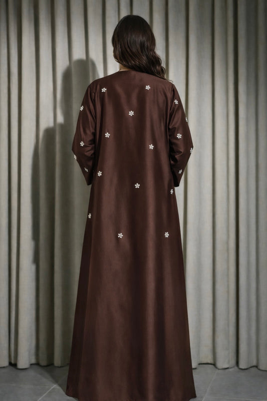 Abaya Dubai Luxe Marron