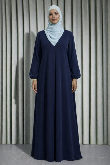 Robe Longue bleu marine – Robe bleu mode modeste