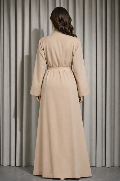 Kimono abaya beige – vue détail
