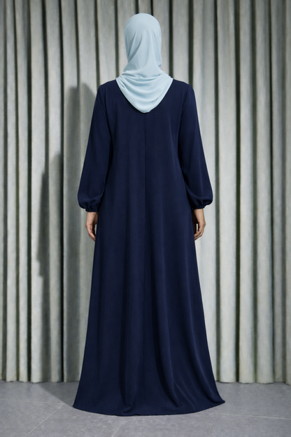 Robe Longue bleu marine – vue détail