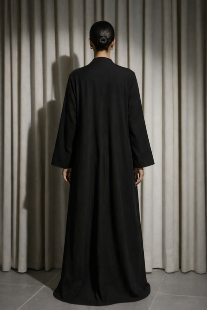 Abaya Dubai Luxe Asymétrique – vue détail