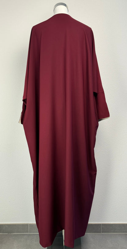 Kimono satiné réversible bordeaux – photo 9