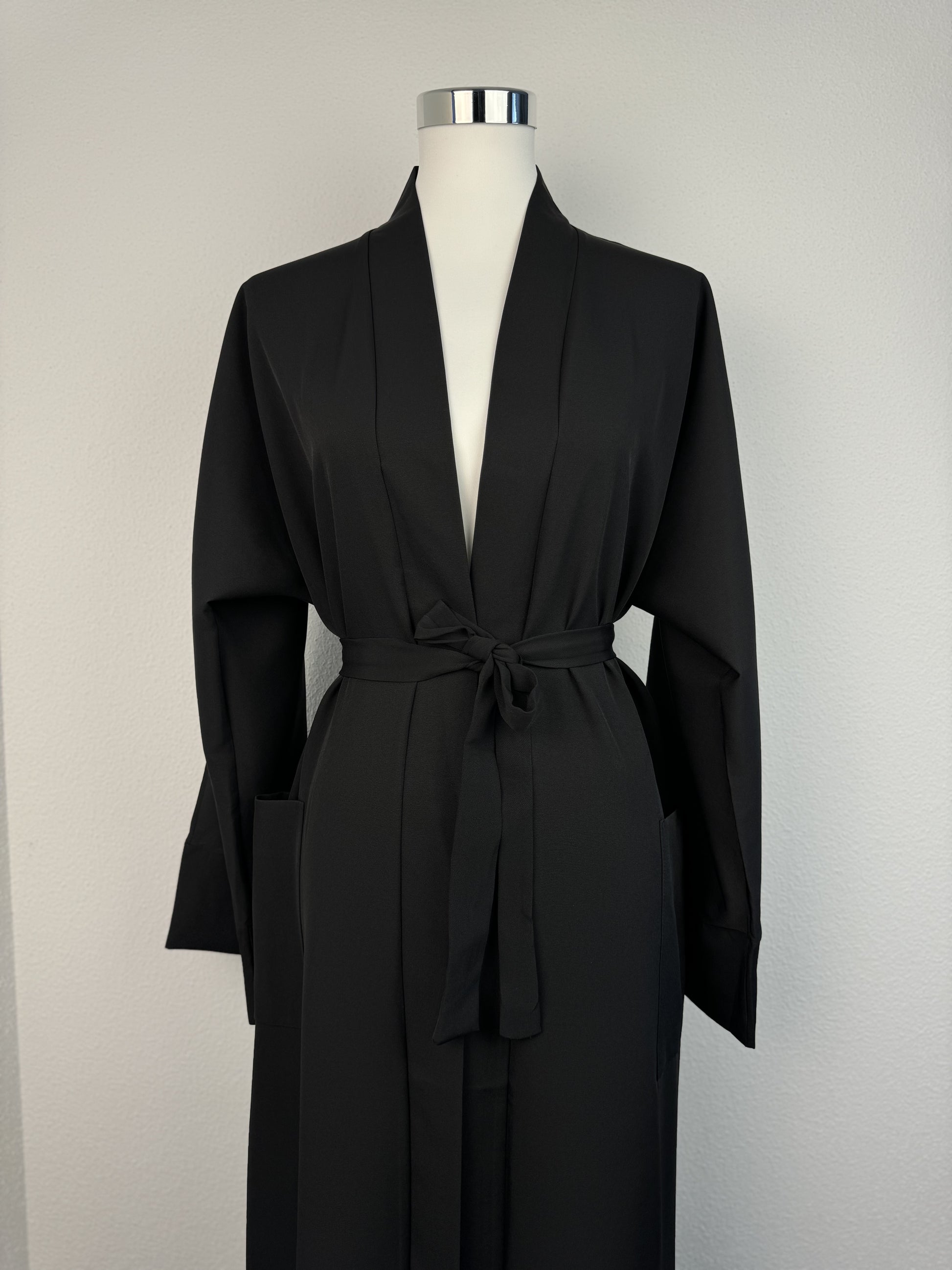 Kimono abaya noir – vue de dos