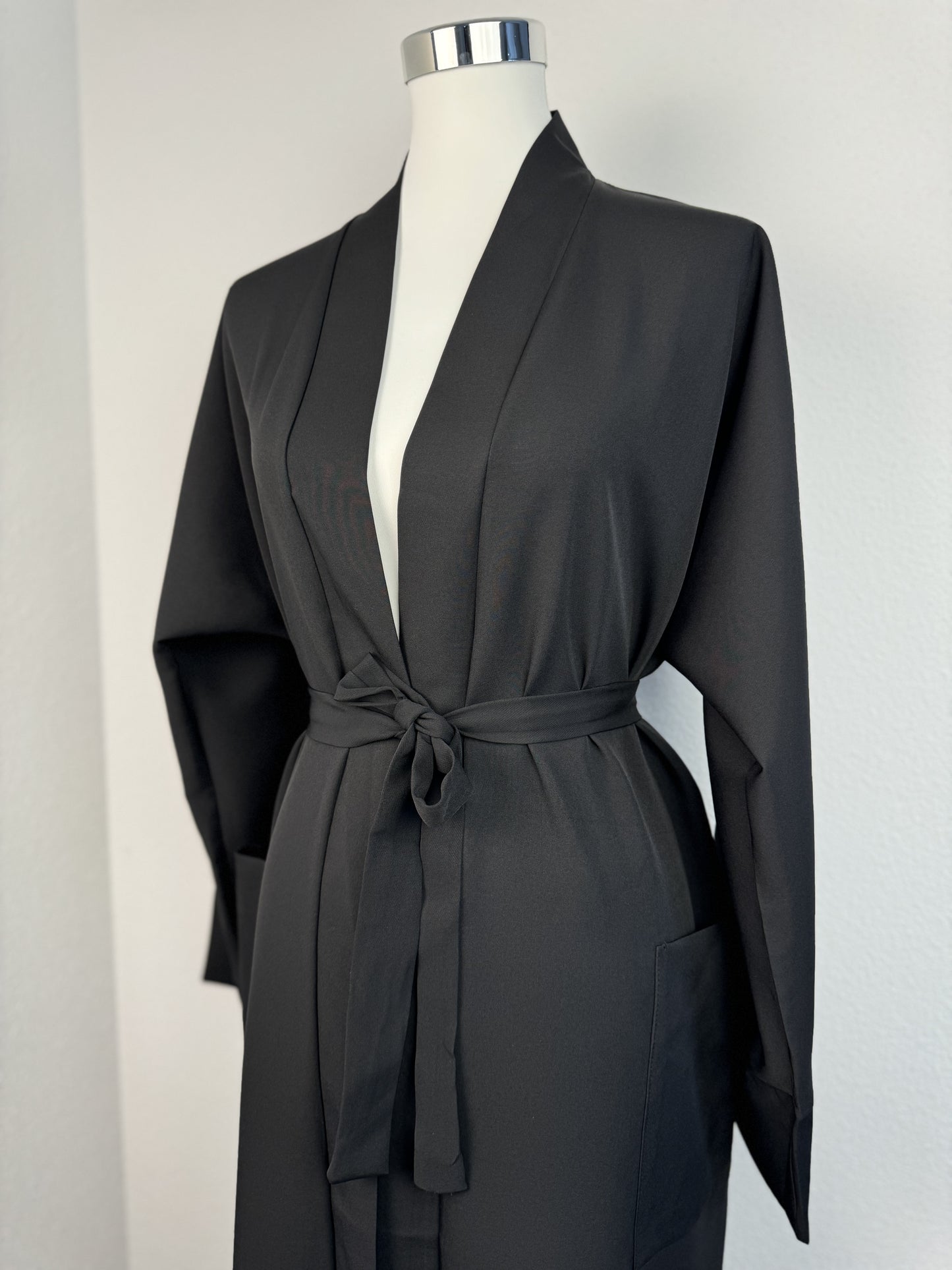 Kimono abaya noir – portée