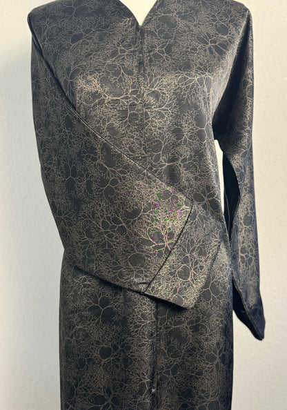 Abaya Dubai Luxe Noir satiné – photo 9