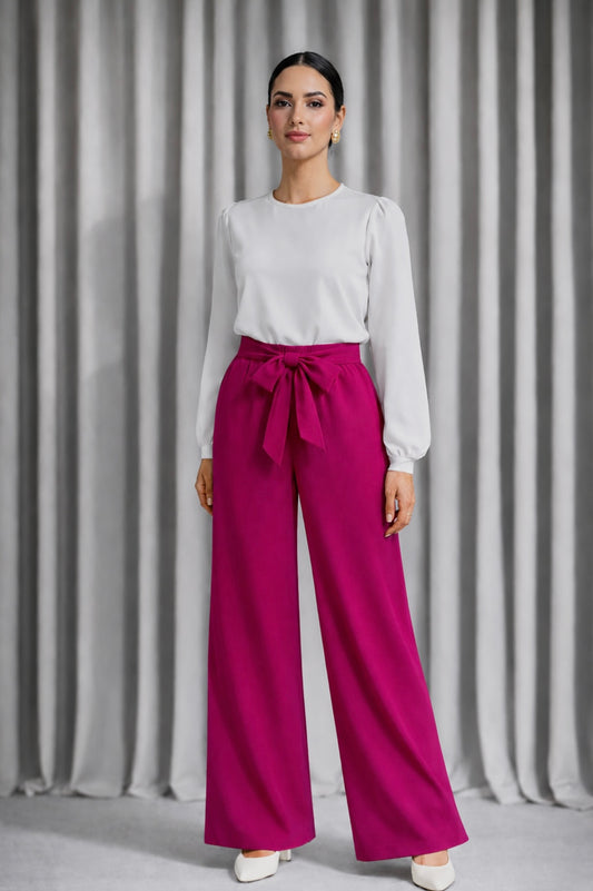 Pantalon Fluide Fushia