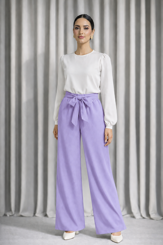 Pantalon Fluide Lilas